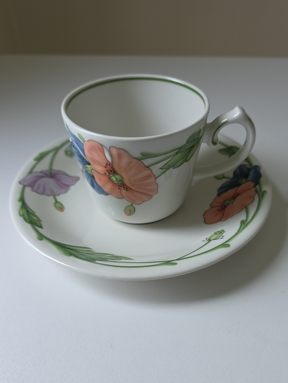 Villeroy & Boch Amapola Flat Cup and Saucer Set